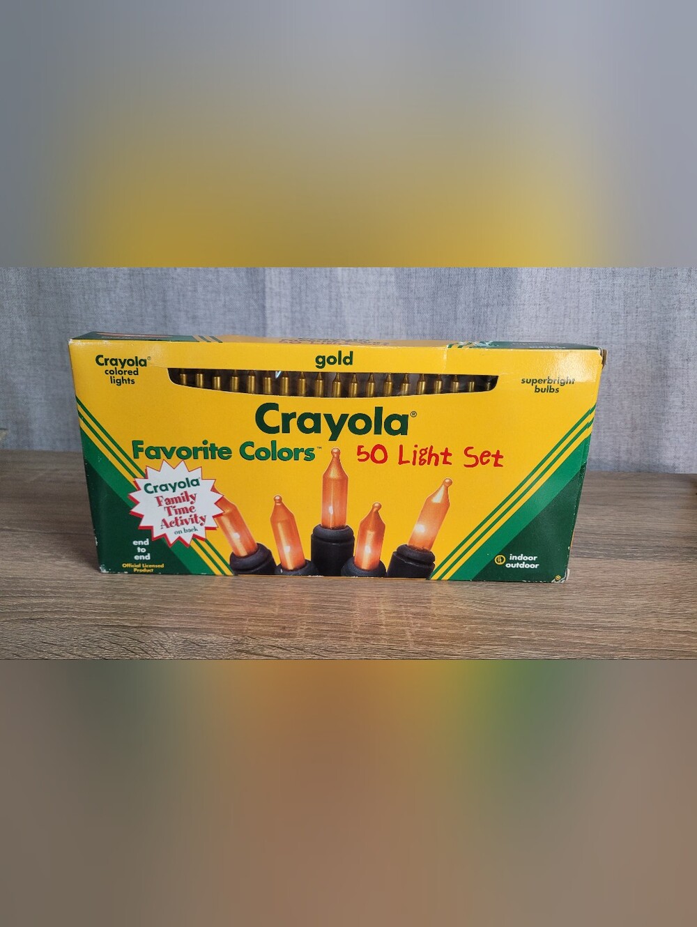 Vintage Crayola Gold Mini Light String - 50-Pack Gold
